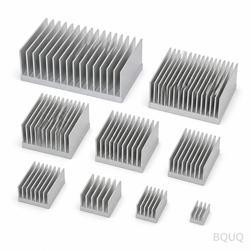 Dissipateur en aluminium à ailettes collées BQUQ |