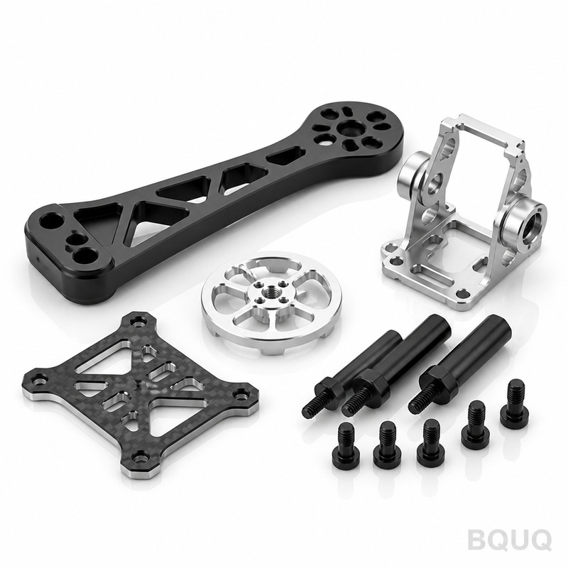 BQUQ Pièces de Drone en Aluminium Usinées CNC | Tolérance 0,005 mm, Délai de 5 Jours