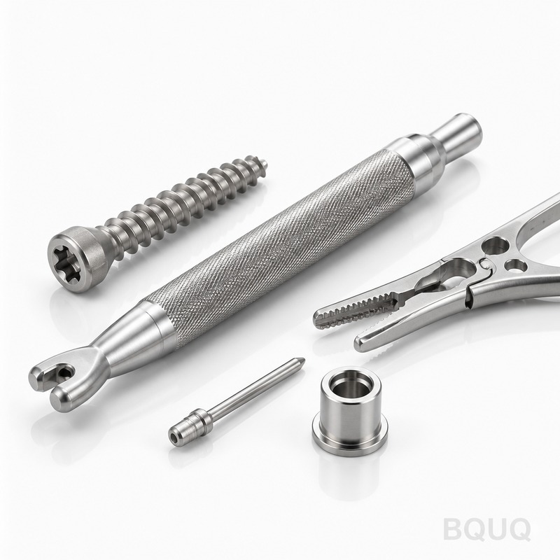 Pièces médicales en titane usinées CNC BQUQ | Fabrication de précision