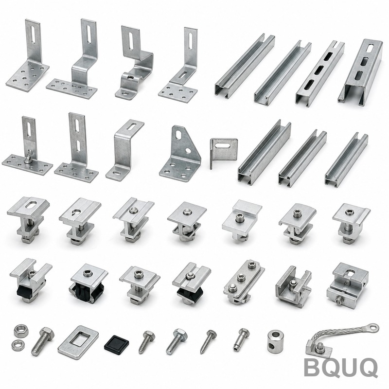 Collection de supports de montage photovoltaïque BQUQ | Découpage de précision en métal