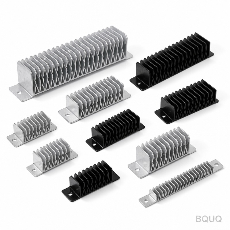 Dissipateur thermique en zigzag embouti sur mesure