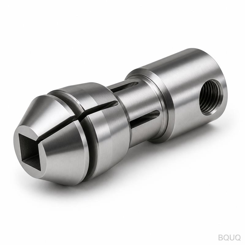 Pince de serrage à alésage carré de type 25 pour tour automatique, usinée CNC BQUQ