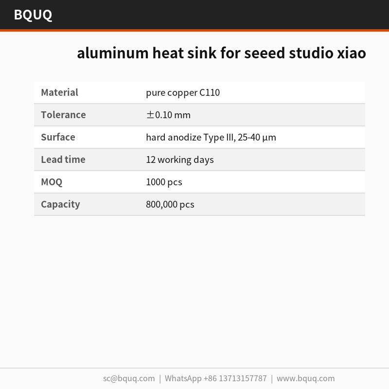 dissipateur thermique en aluminium pour Seeed Studio XIAO