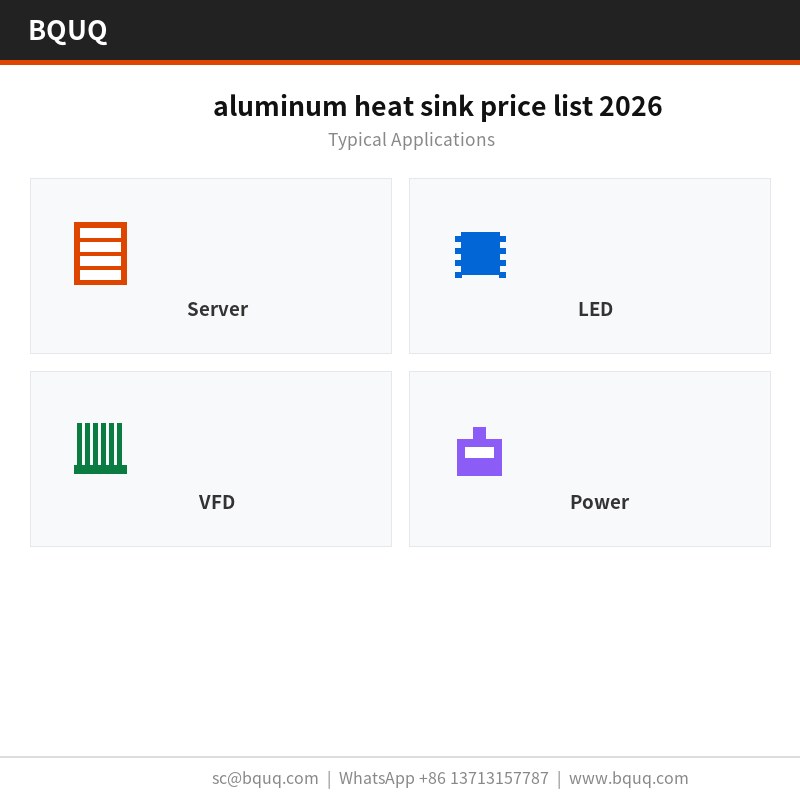 Liste de prix des dissipateurs thermiques en aluminium 2026