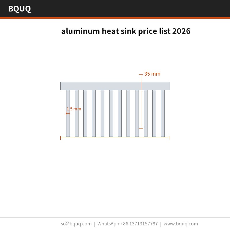 Liste de prix des dissipateurs thermiques en aluminium 2026