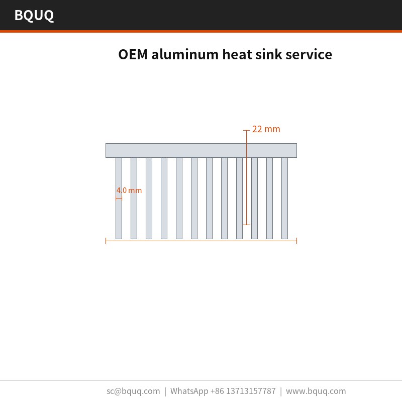 Service OEM de dissipateurs thermiques en aluminium