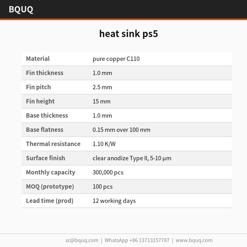 Dissipateur de chaleur PS5