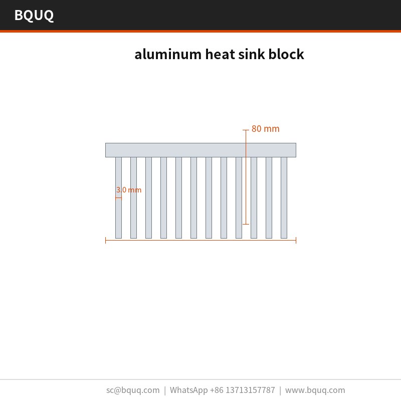 Bloc dissipateur thermique en aluminium