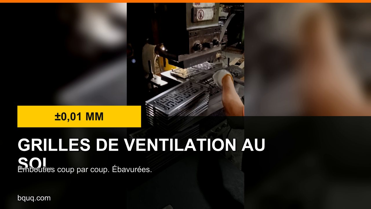 Grilles de ventilation de sol embouties | Grilles piétinables en acier, sur mesure