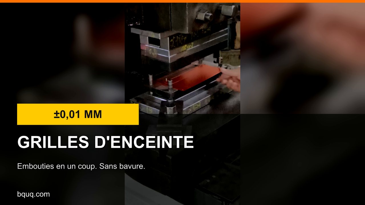 Grilles d'enceinte embouties | Grilles métalliques haut-parleur, sans bavure