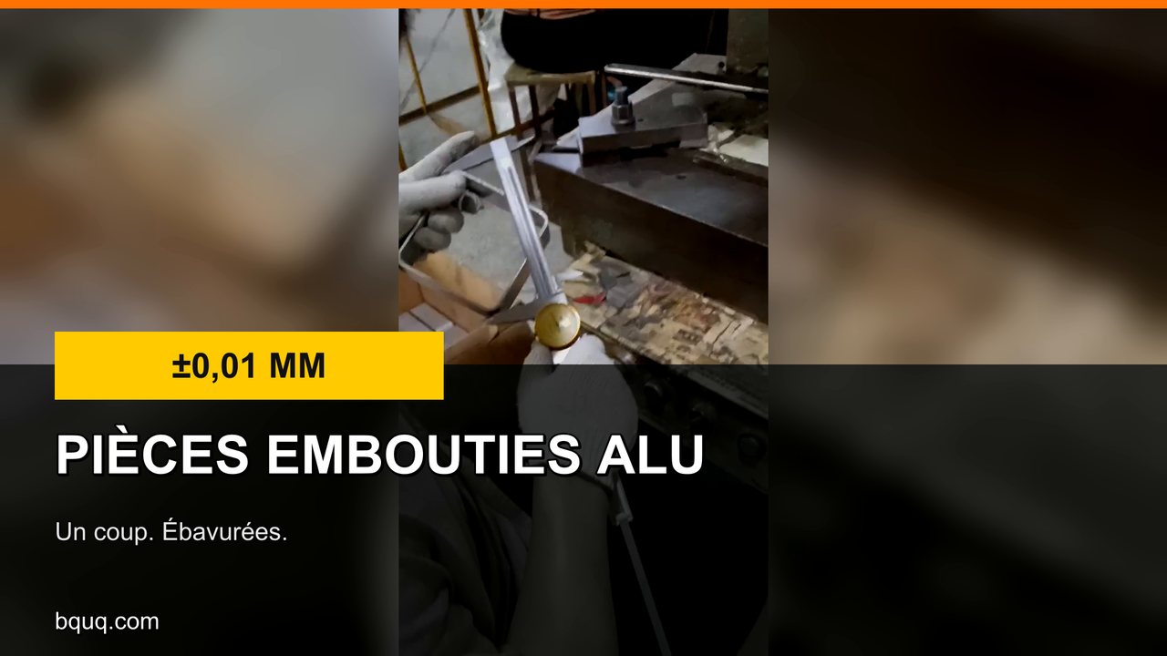 Pièces aluminium embouties | Un coup, ébavurées, contrôlées à 100 pour cent