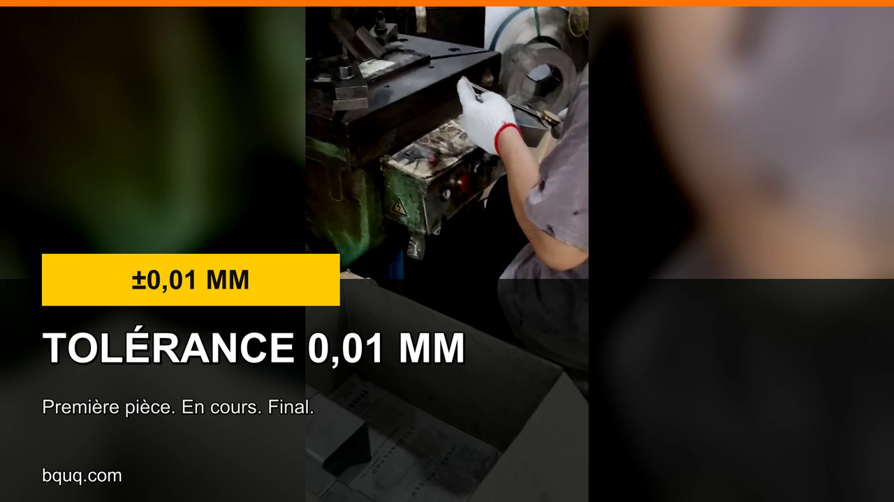 Pièces embouties à ±0,01 mm | Première pièce, en cours, contrôle final